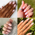 Olive & June Super Stick Press-On Nails, Gelato Pink, Short, Round | No glue needed; 32 non-toxic tab nails in 16 sizes, easy on-off, non-damaging, 7-day wear; salon-quality mani at home