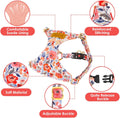 SlowTon No Pull Dog Harness with Leash for Small Medium Dogs, Flower XXS
