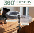 Cat Desk Bed With Clamp, Space-Saving Cat Perch, 360 Degree, 35 Lb Capacity
