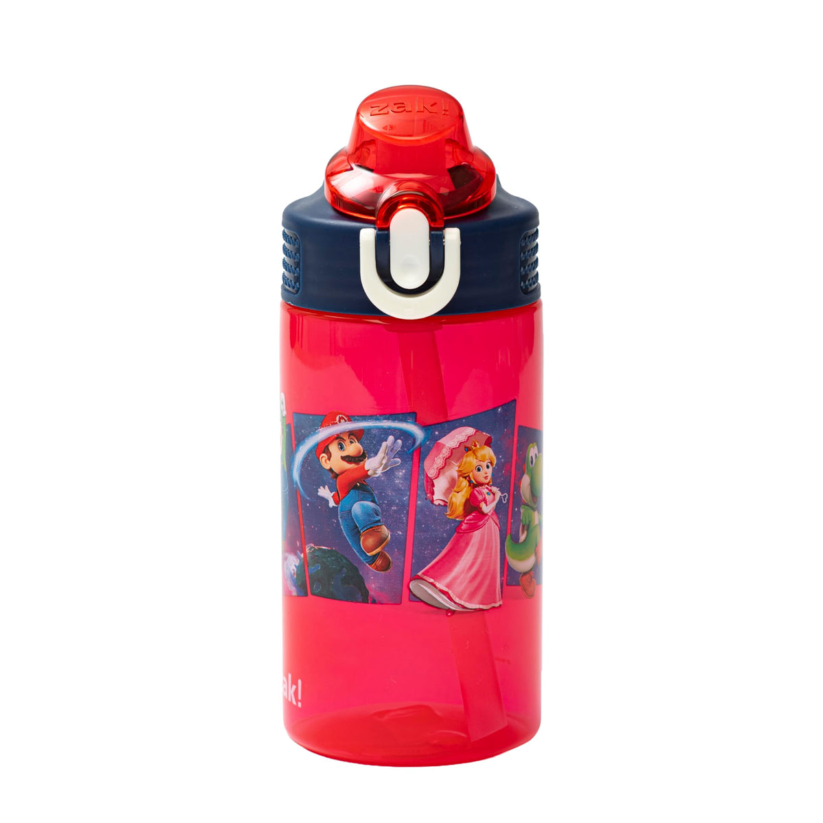 Zak Designs Sanrio Hello Kitty Sage 16oz Leak-Proof Straw Kids Water Bottle | BPA Free, Durable Plastic, Cupholder Friendly, Dishwasher Safe, Easy to Clean, Lid Lock, Handle, For School, Home, Travel