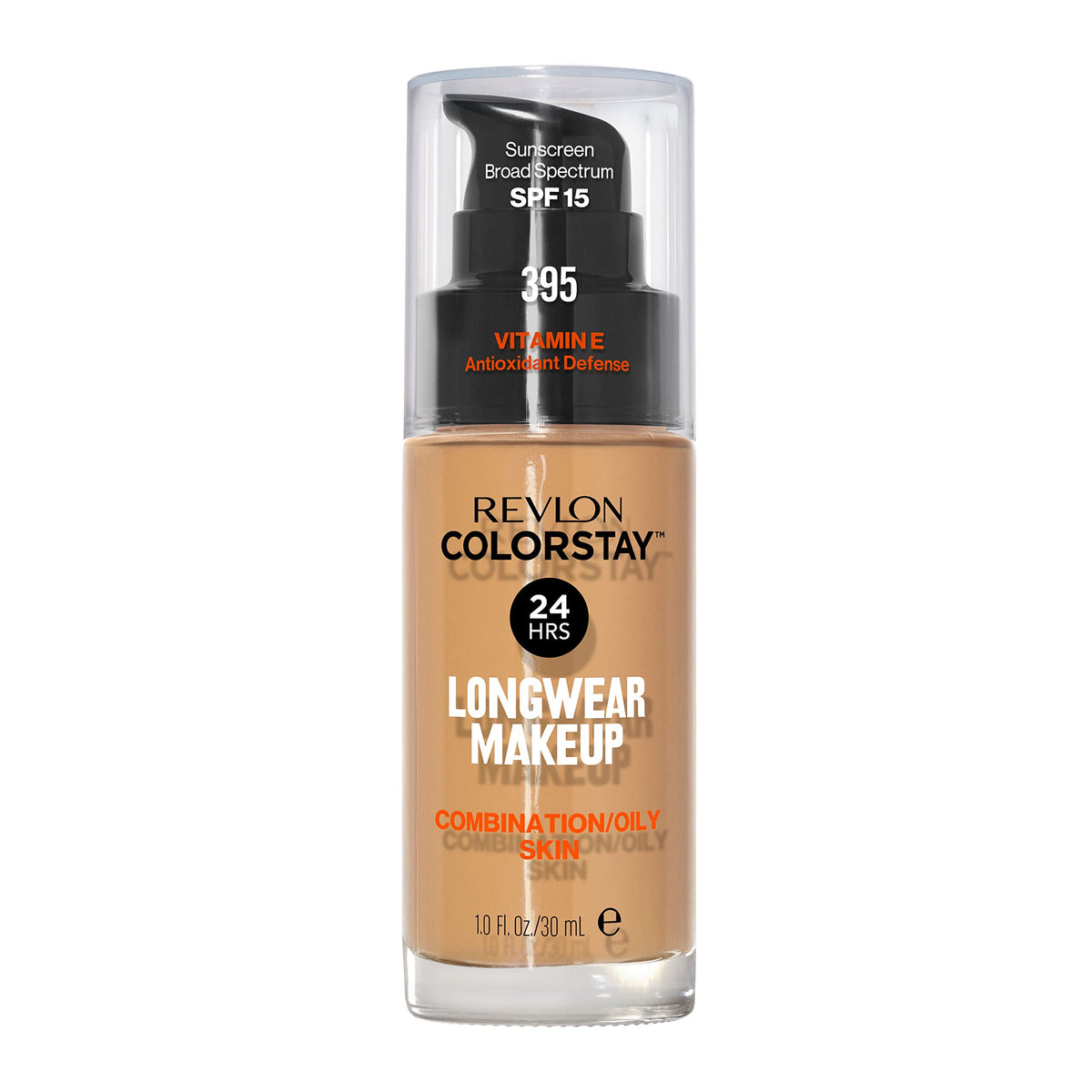 Revlon Liquid Foundation, ColorStay Face Makeup for Combination & Oily Skin, SPF 15, Medium-Full Coverage with Matte Finish, 360 Golden Caramel, 1 Fl Oz