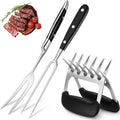 Sieral 4 Pcs Turkey Lifter Forks Meat Claws, Wooden, Classic