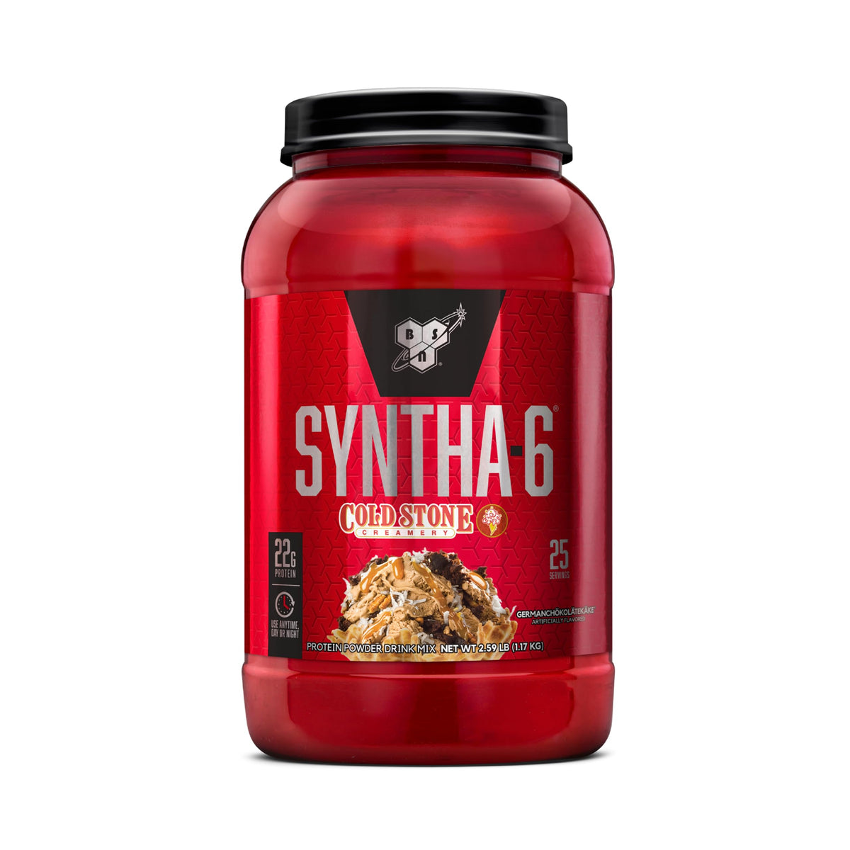 BSN SYNTHA-6 Whey Protein Powder, Micellar Casein, Milk Protein Isolate Powder, Vanilla Ice Cream, 5 Pounds, 48 Servings (Pack of 1) - Package May Vary