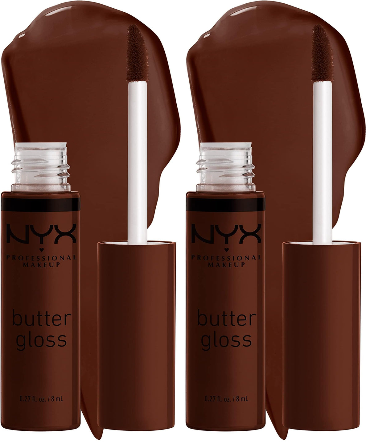NYX PROFESSIONAL MAKEUP Butter Gloss, Non-Sticky Lip Gloss - Sugar Glass (Clear), Pack Of 3