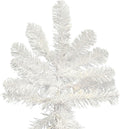 Vickerman 5.5' x 38" White Upside Down Artificial Christmas Tree with 519 PVC Tips, Metal Hinged Branches, Includes Metal Tree Stand, Unlit Design for Space-Saving Gift Placement