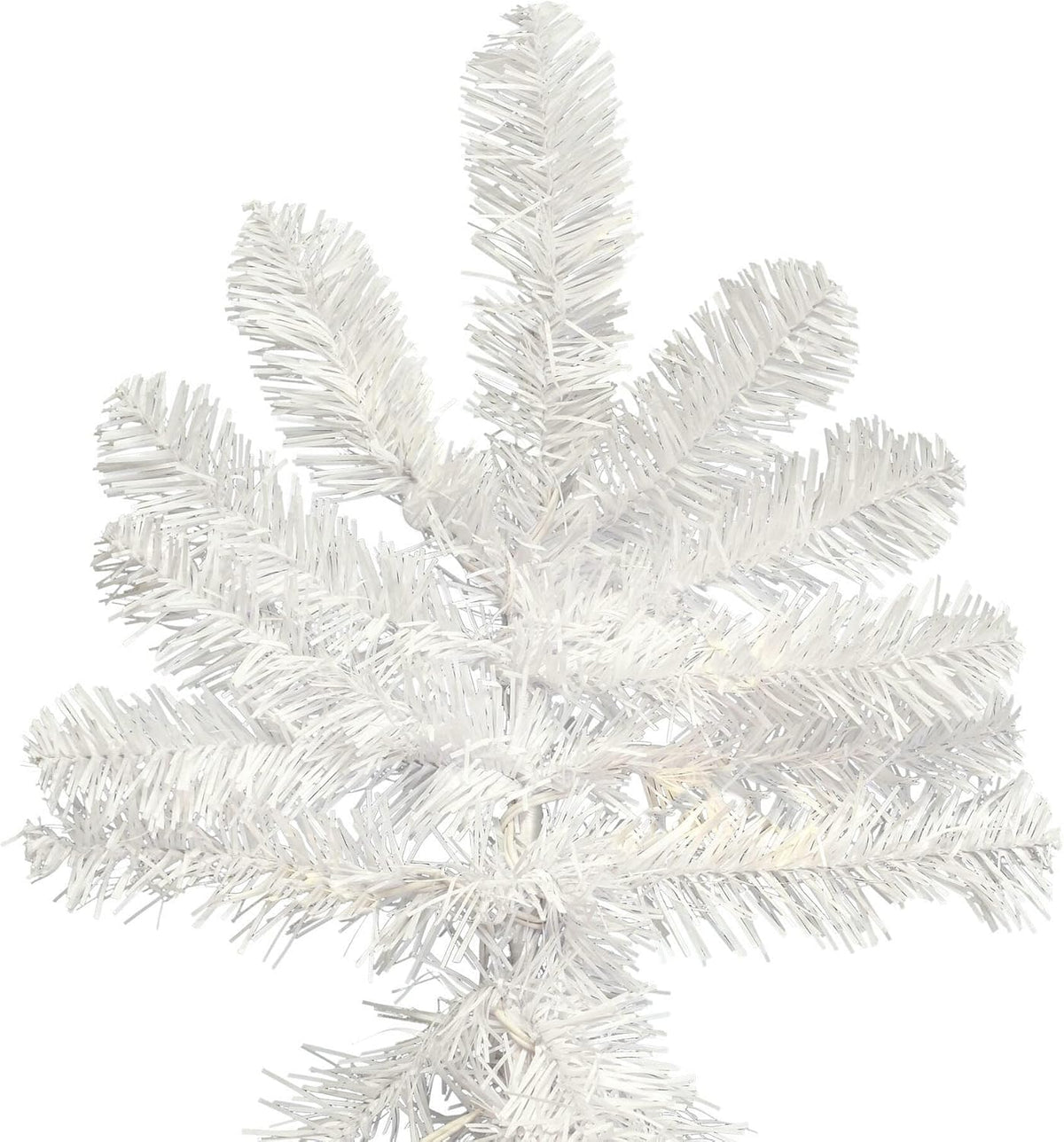 Vickerman 5.5' x 38" White Upside Down Artificial Christmas Tree with 519 PVC Tips, Metal Hinged Branches, Includes Metal Tree Stand, Unlit Design for Space-Saving Gift Placement
