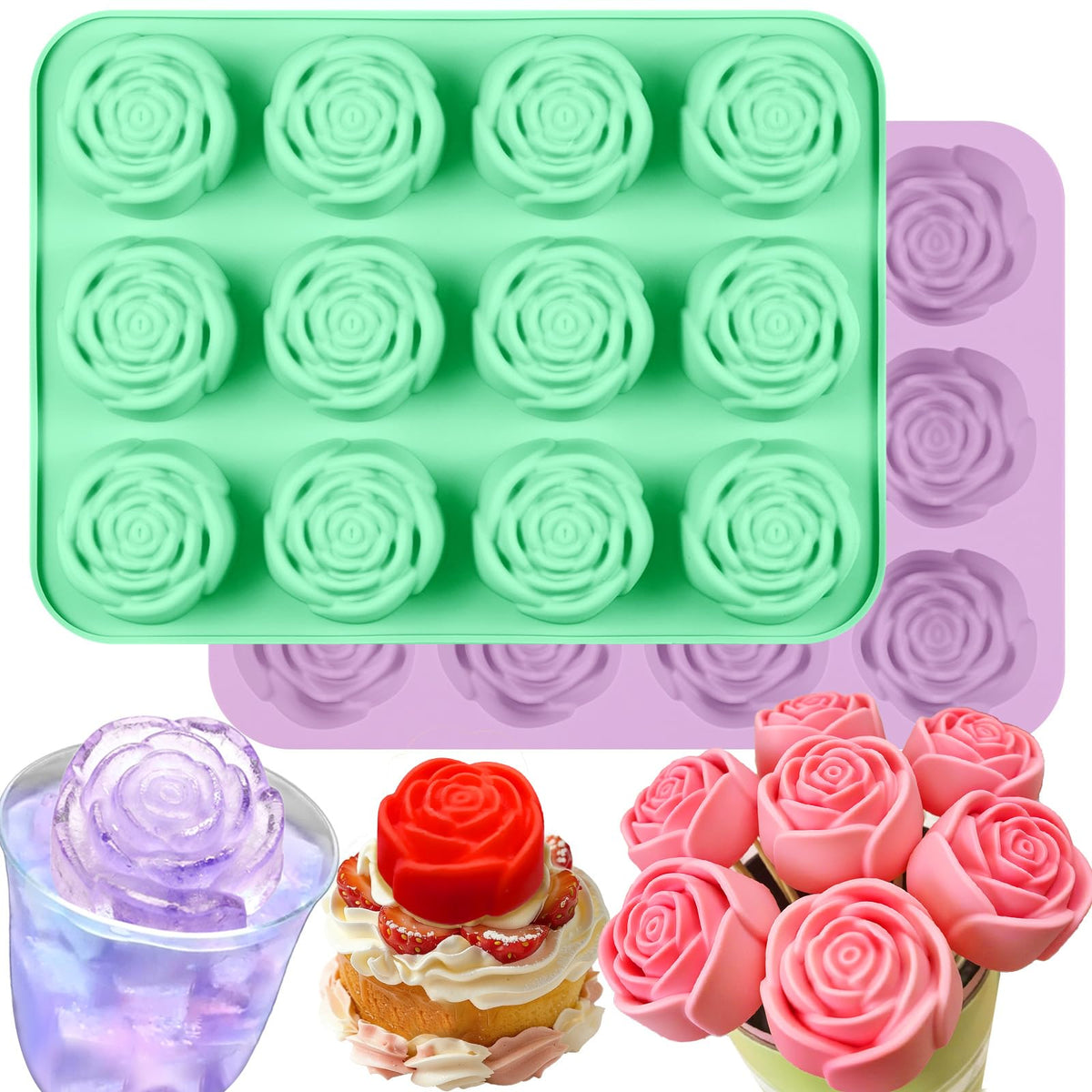 Fall Silicone Molds, Autumn Molds 3 Pack Silicone Pumpkin Thanksgiving Mold