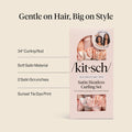 Kitsch Satin Heatless Curls Overnight Set - Sunset Tie Dye
