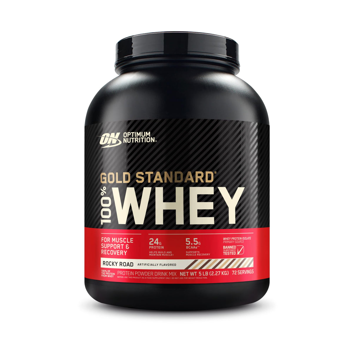 Optimum Nutrition Gold Standard 100% Whey Protein Powder, Cookies & Cream, 2 Pound (Packaging May Vary)