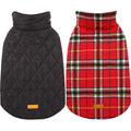 Kuoser Waterproof Dog Coat, Warm Reversible Dog Jacket with Leash Hole