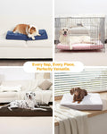 KSIIA Orthopedic Dog Crate Bed - Waterproof, Washable Dog Bed with Egg Crate Foam & Removable Cover, 35 x 22 Inch, Dark Gray