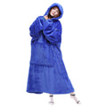 Waitu Wearable Blanket Sweatshirt Gifts for Women and Men, Warm and Cozy Giant Blanket Hoodie, Thick Flannel Hooded Blanket with Sleeves and Giant Pocket - Dark Gray