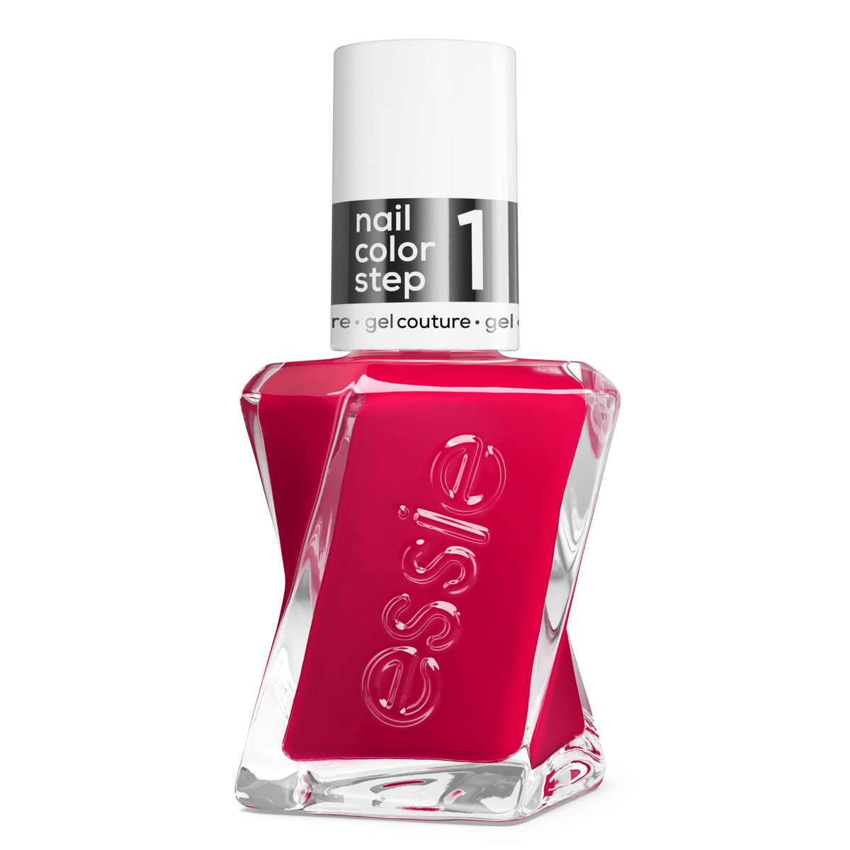 Essie Gel Couture Long-Lasting Nail Polish, Vegan, Clear, Shiny Top Coat, 0.46 fl oz