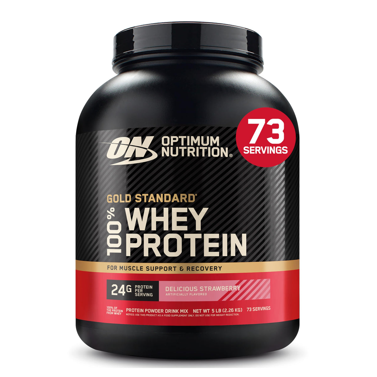 Optimum Nutrition Gold Standard 100% Whey Protein Powder, Extreme Milk Chocolate, 5 Pound (Packaging May Vary) | 24g of 100% Whey Protein Powder Per Serving, with BCAAs, Gluten Free, Banned Substance Tested, Easy Mixing, Muscle Support