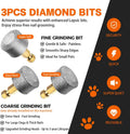 Whisper Quiet Dog Nail Grinder with 4 LED Lights, Safe & Stress-Free for Sensitive Dogs Cats of All Breeds & Sizes, 3 Grinding Bits, 3-Speed, Pet Nail Trimmers, Rechargeable Painless Grooming Kit