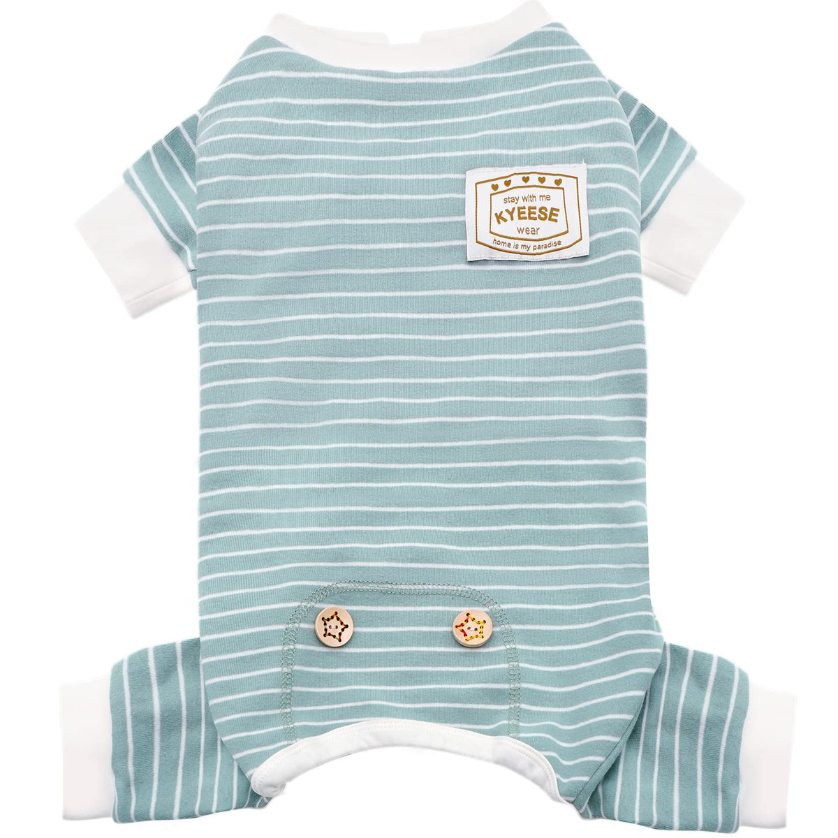 KYEESE Striped Dog Pajamas for Medium Large Dog Stretchy Onesie Daily Wear