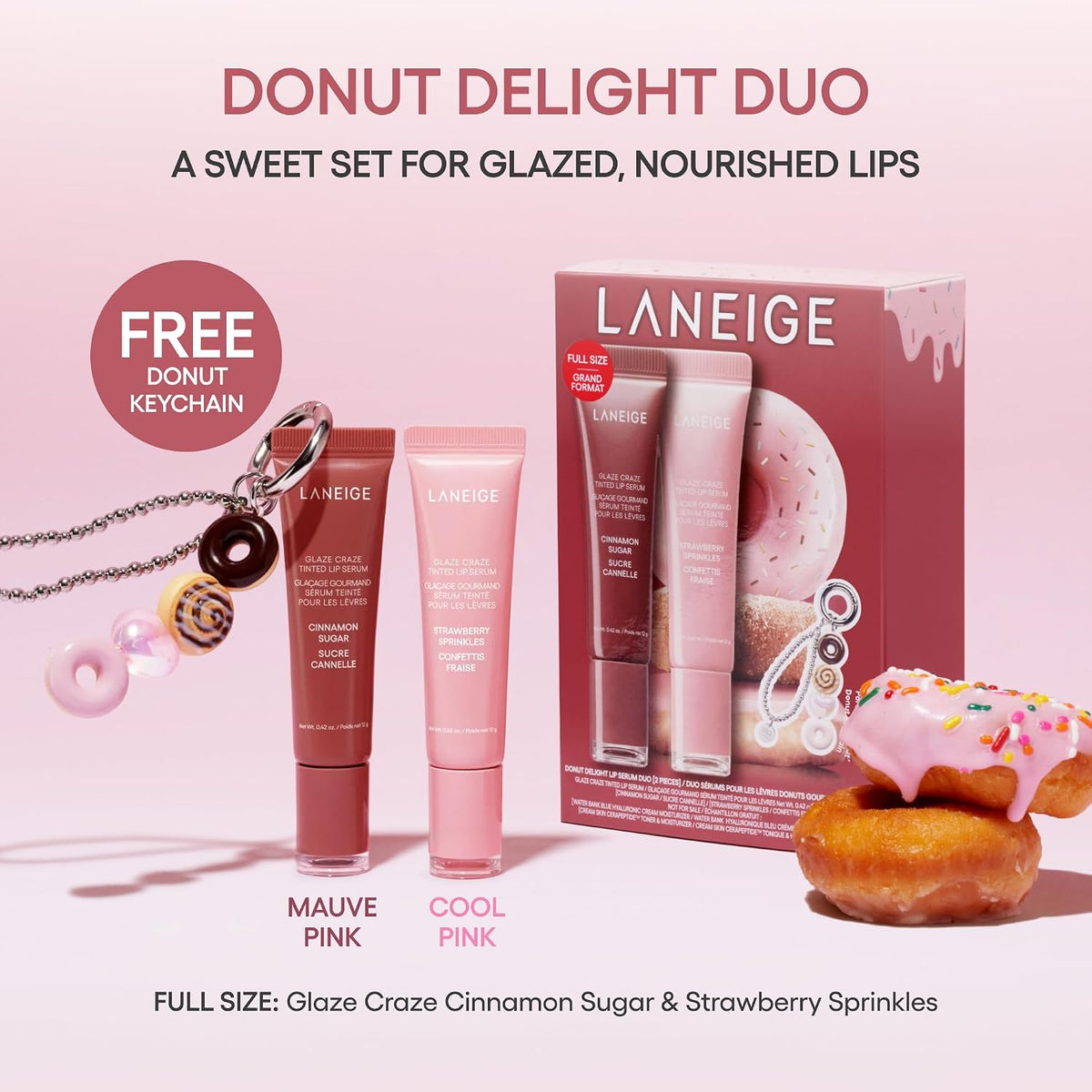 LANEIGE Glaze Craze Tinted Lip Serum: Hydrating Lip Serum for Glossy, Nourished Lips with Plumping Polypeptides
