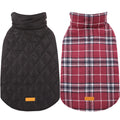 Kuoser Waterproof Dog Coat, Warm Reversible Dog Jacket with Leash Hole