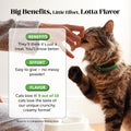 Cat Hairball Remedy Treats - Dual Texture Crunchy Creamy Hairball Treatment for Cats, Furball Relief Control Supplement with Fiber, Fish Oil for Indoor Cats Skin Coat Digestion (30-Day Supply)