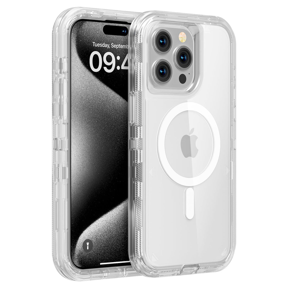 Follaroma Magnetic for iPhone 16 Plus Case, Heavy Duty Phone Cases, Clear
