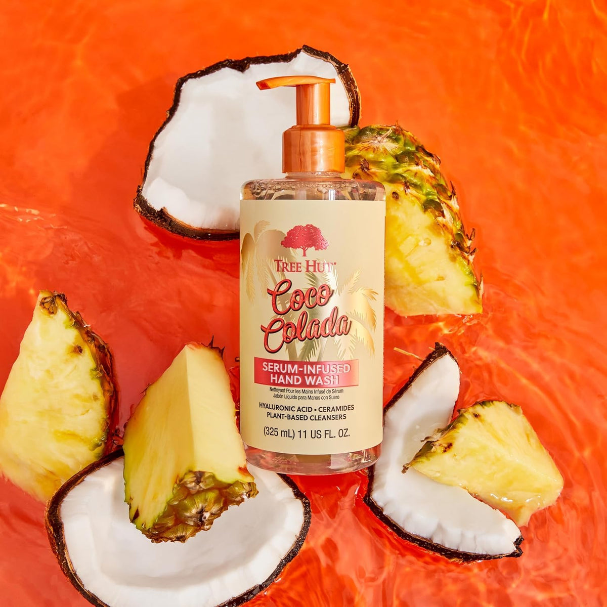 Tree Hut Serum Infused Hand Wash, Coco Colada, 11 Fl Oz | Nourish & Hydrate Hands with Strengthening Skin Care, Long Lasting Scent, Cleanse & Lock in Moisture