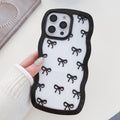QLTYPRI Bow Case for iPhone 13/iPhone 14 Wavy Fame, Pink