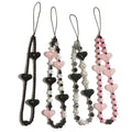 cioatu 4 Pieces Cute Phone Charms Beaded Phone Strap Aesthetic Y2K CellPhone Keychain Cute Bear Butterfly Heart Cool PhoneCharm for Bag Keychain Airpods Camera Pendants Decor
