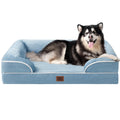 EHEYCIGA Orthopedic Dog Beds Large Sized Dog, Waterproof Memory Foam Pet Bed with Sides, Non-Slip Bottom Large Pet Bed with Washable Removable Cover, Grey