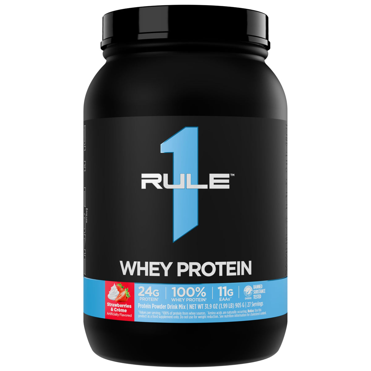 Rule 1 Proteins Whey Protein Powder, Vanilla Ice Cream, 68 Servings | 24g Fast-Acting Protein from All-Whey Sources with Naturally Occurring EAAs & BCAAs for Workout Recovery or Anytime Use