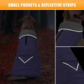 Dog Winter Coat for X-Large Dogs, Easy on Dog Snow Fleece Coat Velcro Waterproof Pet Puffer Jacket with Harness Hole Adjustable Reflective Quilted Pet Cold Weather Vest for Girl Female
