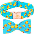 Fall Dog Collar with Bow, Black and Orange Print Fall Pet Collars Small