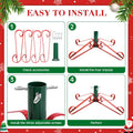 Foilswirl Christmas Tree Stand for Artificial Fake Tree 4 to 8 FT, Mix