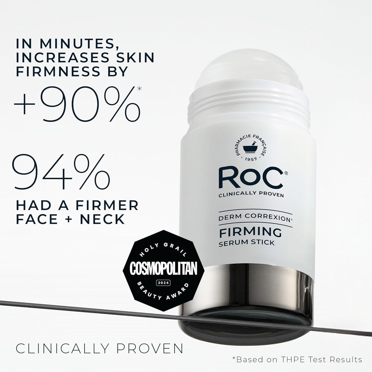 RoC Derm Correxion Retinol Firming Serum Stick with Antioxidants to Visibly Tighten and Firm Wrinkles and Laugh Lines For Men and Women + Retinol Eye Cream Packette, 1.0 oz (Packaging May Vary)