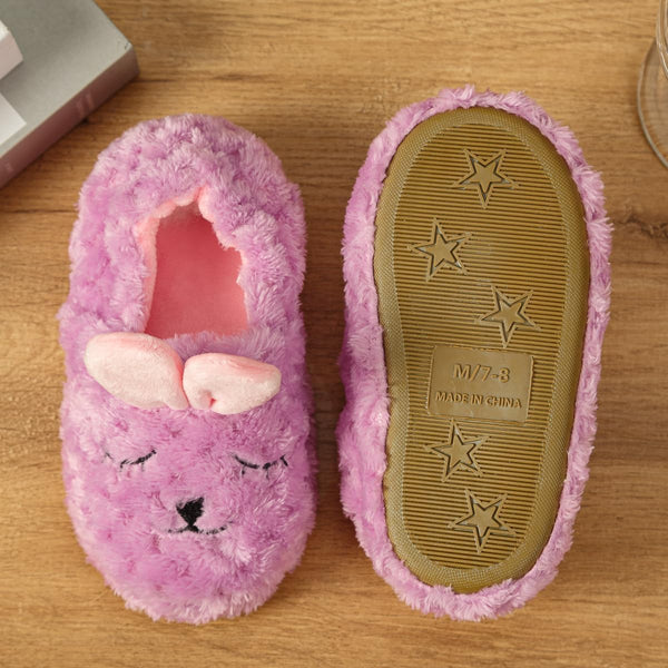 Baby Girl's Premium Soft Plush Slippers Cartoon Warm Winter House Shoes
