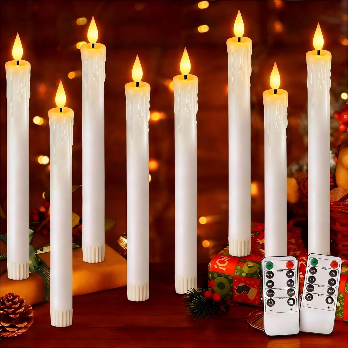 OCATO Upgraded 20Pcs Floating Candles with Wand for Halloween Decorations