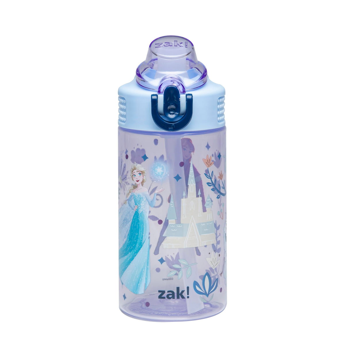 Zak Designs Sanrio Hello Kitty Sage 16oz Leak-Proof Straw Kids Water Bottle | BPA Free, Durable Plastic, Cupholder Friendly, Dishwasher Safe, Easy to Clean, Lid Lock, Handle, For School, Home, Travel