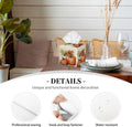 Pumpkins Fall Tissue Box Cover Autumn Leaves Square Leather Tissue Case Holder Facial Paper Organizer Decorative for Tabletop Night Stands Desk Bathroom Kitchen Car Office Home Decor