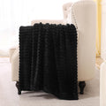 Burnt Orange Fleece Throw Blanket 50”×60” for Couch Sofa Livingroom