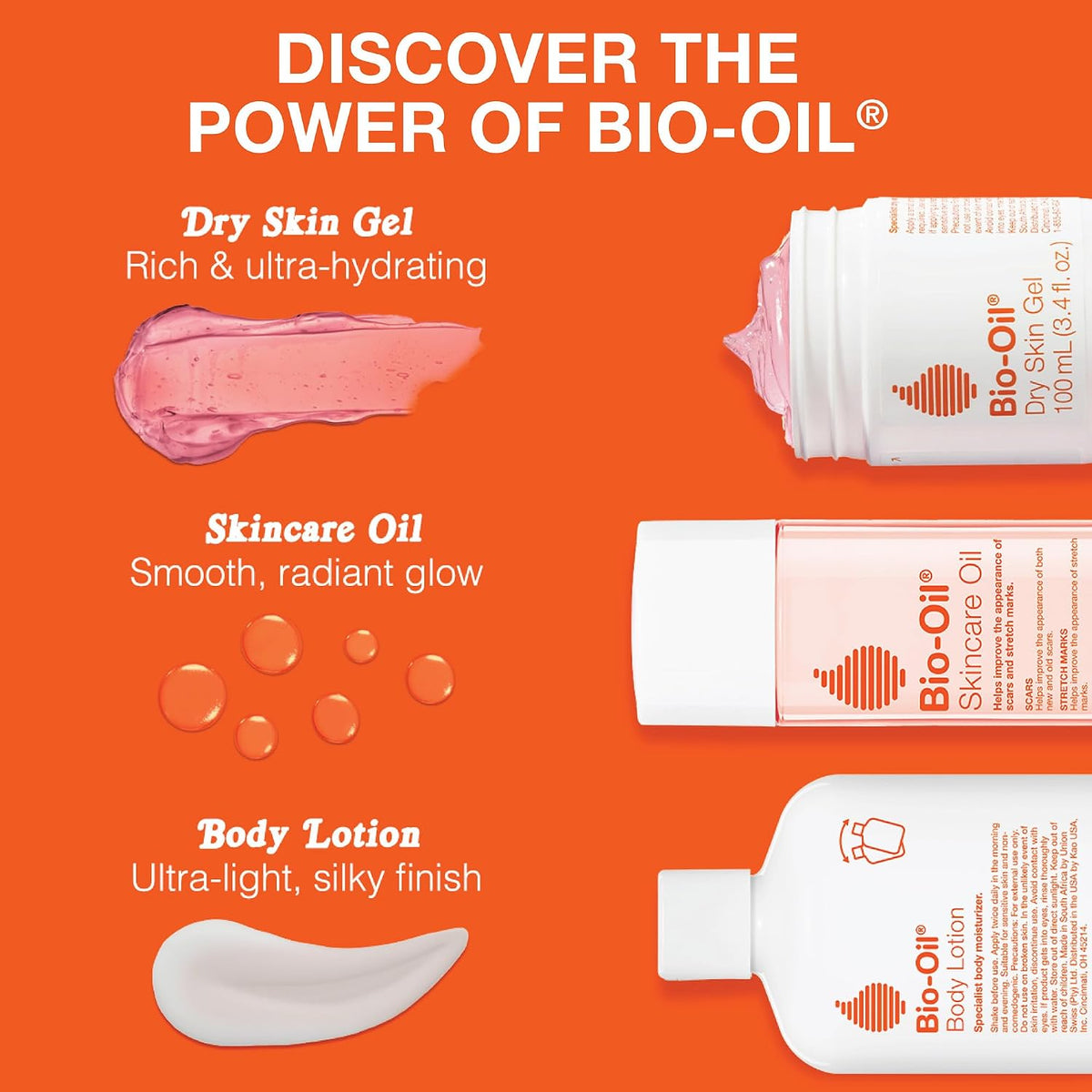 Bio-Oil Skincare Body Oil Serum, Scars & Stretch Marks, 4.2 fl oz | Dermatologist Recommended, Vitamin E & A, Dry & Sensitive Skin, Non-Comedogenic, Face and Body, Scar Treatment