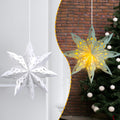 Paper Snowflake Lanterns with Lights, 5 Pack Christmas Hanging Decorations