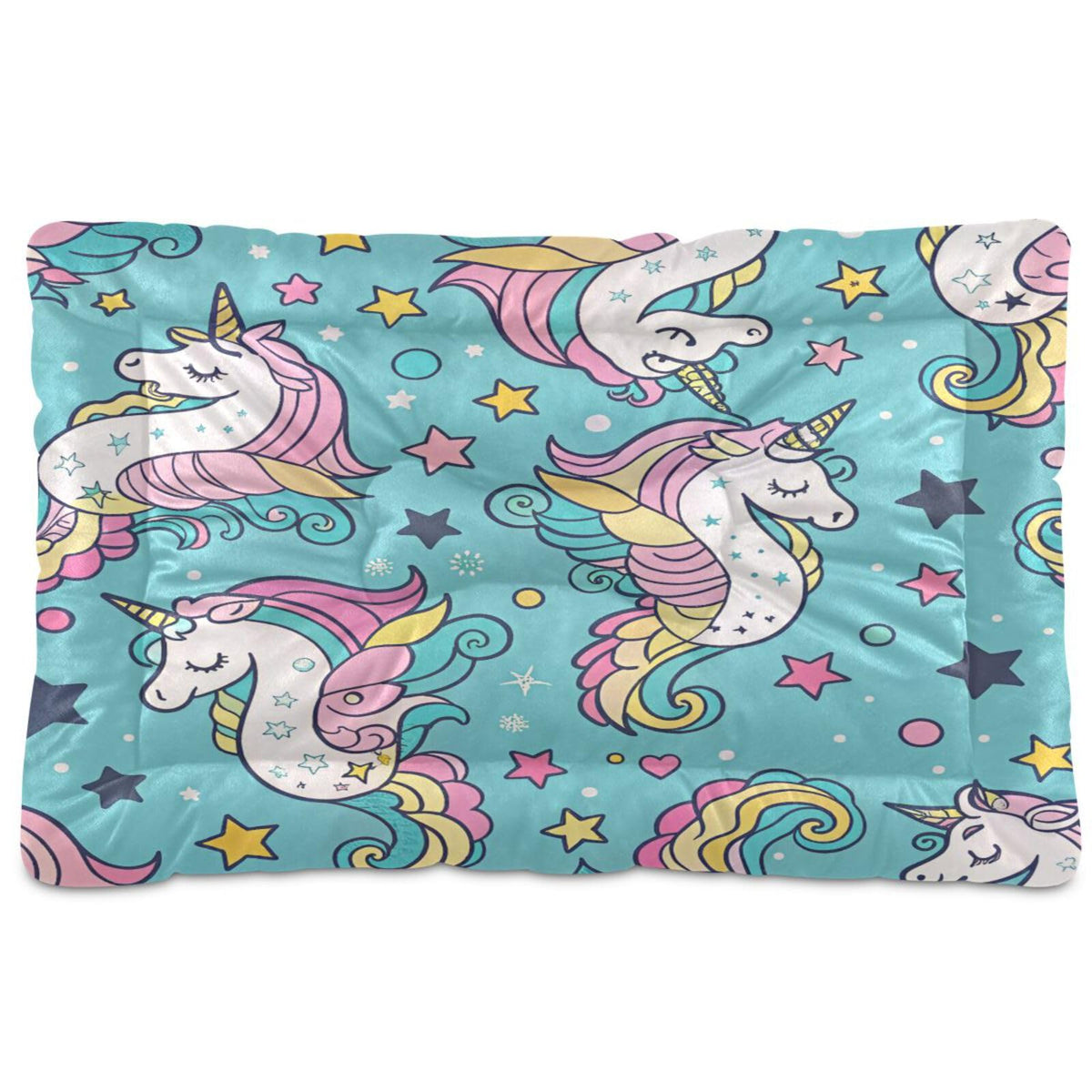 Blueangle Christmas Snowflakes Pet Bed Soft Crate Mat,Washable Dog Crate Bed Cushion Anti-Slip,Pet Mattress for Small Medium Dogs and Cats Kennel Pad, 36x24inch