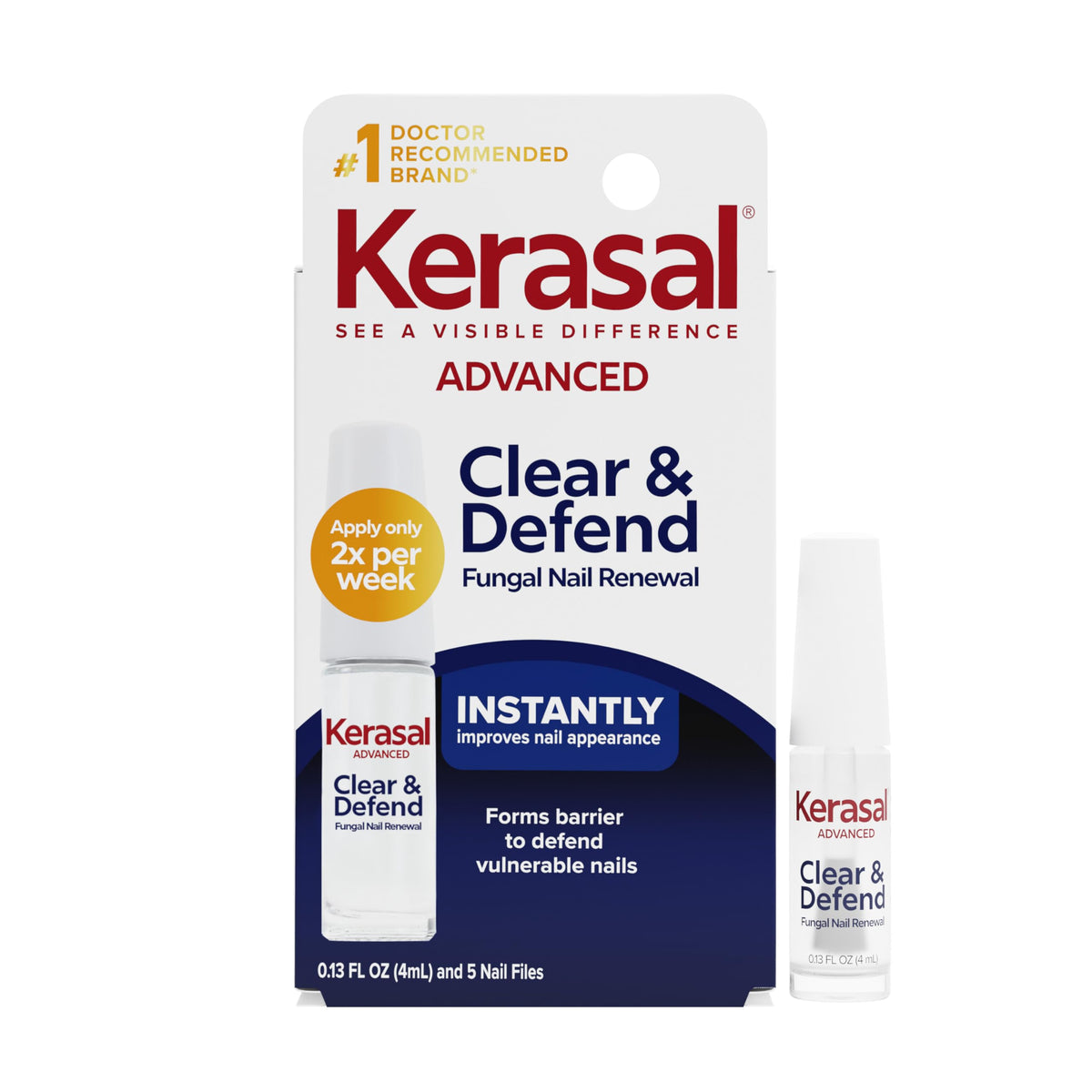 Kerasal Nail Renewal, Restorative Nail Repair for Damaged Nails, 0.33 fl oz (Packaging May Vary)