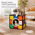 Cat Condo House, Foldable Magic Cube, Large 16.5" x 16.5" x 16.5"