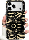 Compatible with iPhone 18 Pro Case,Animal Stylish Zebra Tiger Print Pattern Retro Phone Case Shockproof Double-Layer Drop-Resistant Protection,Zebra, for iPhone 18 Pro