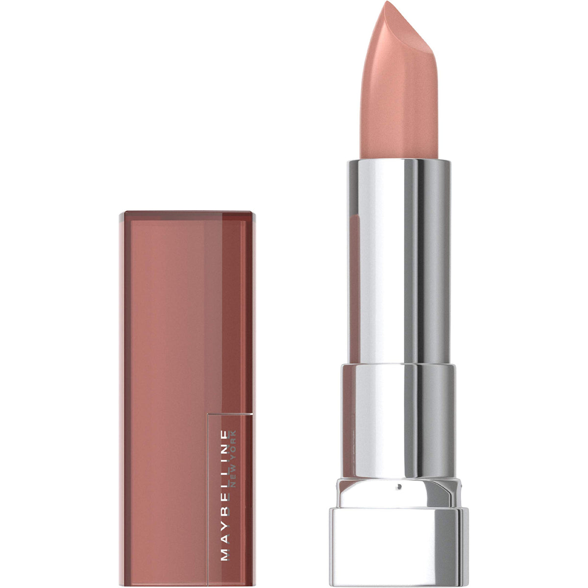 Maybelline Color Sensational Lipstick, Lip Makeup, Matte Finish, Hydrating Lipstick, Nude, Pink, Red, Plum Lip Color, Divine Wine, 1 Count