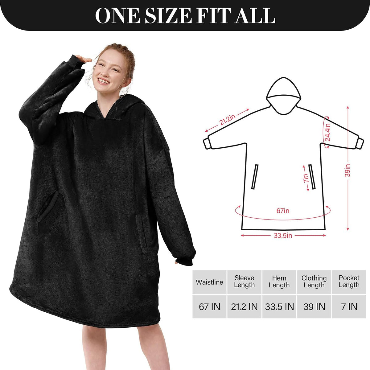 LetsFunny Blanket Hoodie,Oversized Wearable Sweatshirt,Gifts for Women