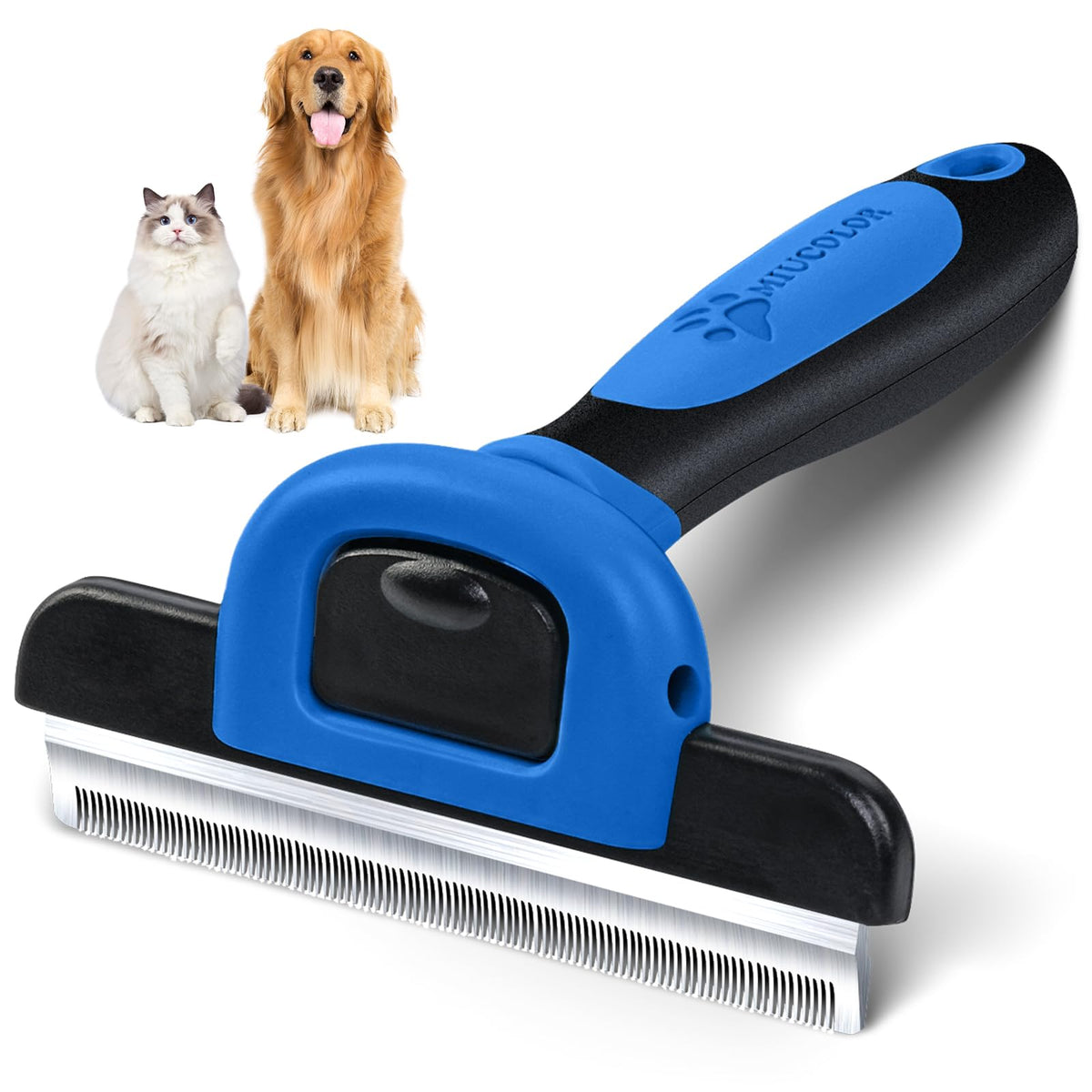 MIU COLOR Pet Grooming Brush, Deshedding Tool for Dogs & Cats, Effectively Reduces Shedding by up to 95% for Short Medium and Long Pet Hair