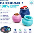 Treat Dispensing Dog Toy, Long-Lasting Interactive Puzzle Toys for Dogs, Stuffable Dog Enrichment Frozen Lick Treat Toy for Boredom, BPA Free Silicone Fetch Catch Chew Toy (Dark Blue,S)