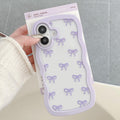 QLTYPRI Bow Case for iPhone 13/iPhone 14 Wavy Fame, Pink