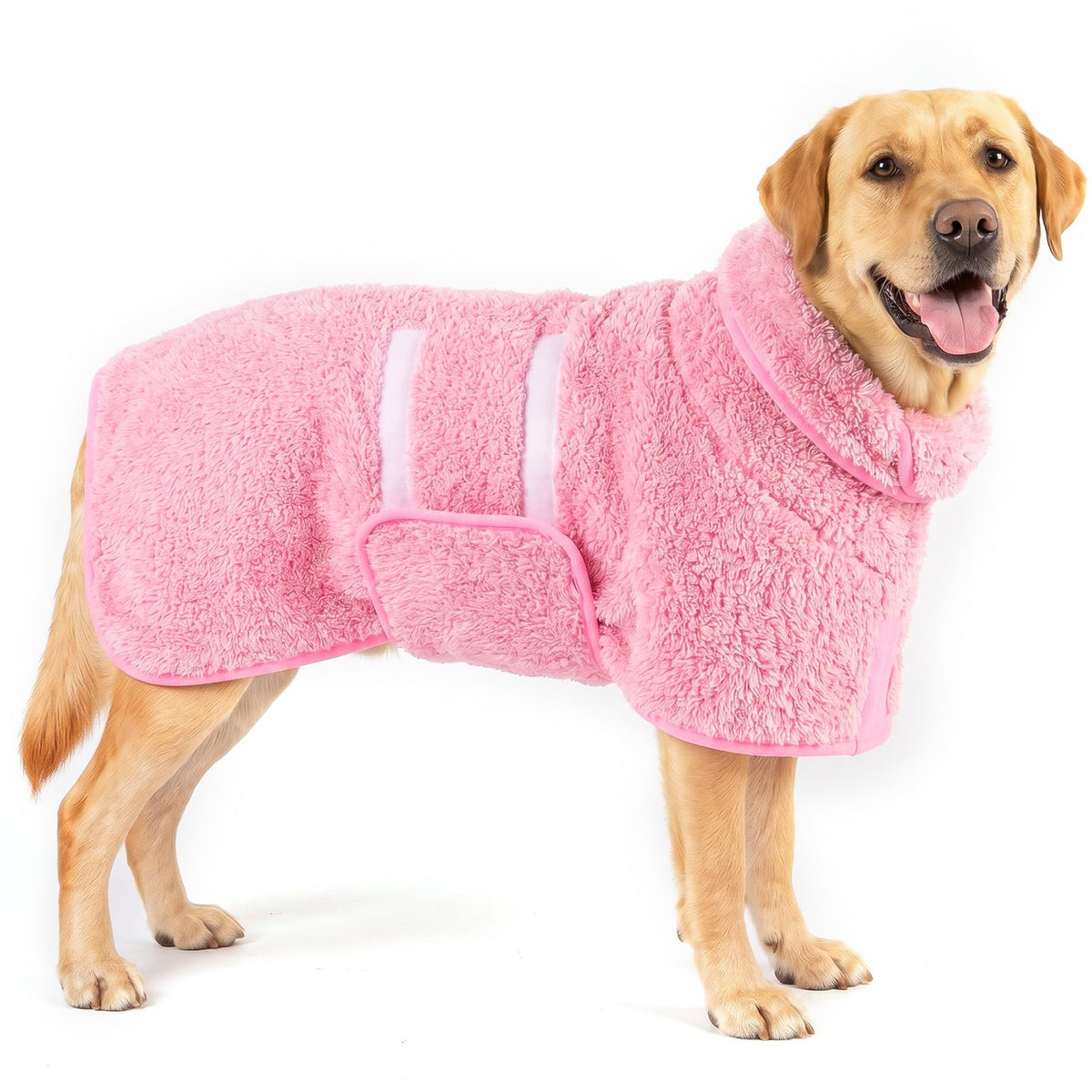 Dog Bathrobe, Super Absorbent for Small to Large Dogs, Dark Blue XL | Dog Robes with Soft Fleece, Warm & Cozy, Adjustable Fit, and Quick Drying Coat for Baths Swimming and Grooming